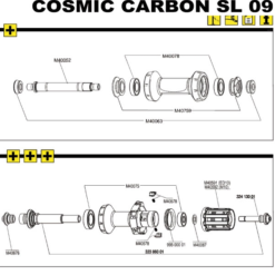 Mavic Cosmic Carbone SL Lagerabdeckung Vorderrad
