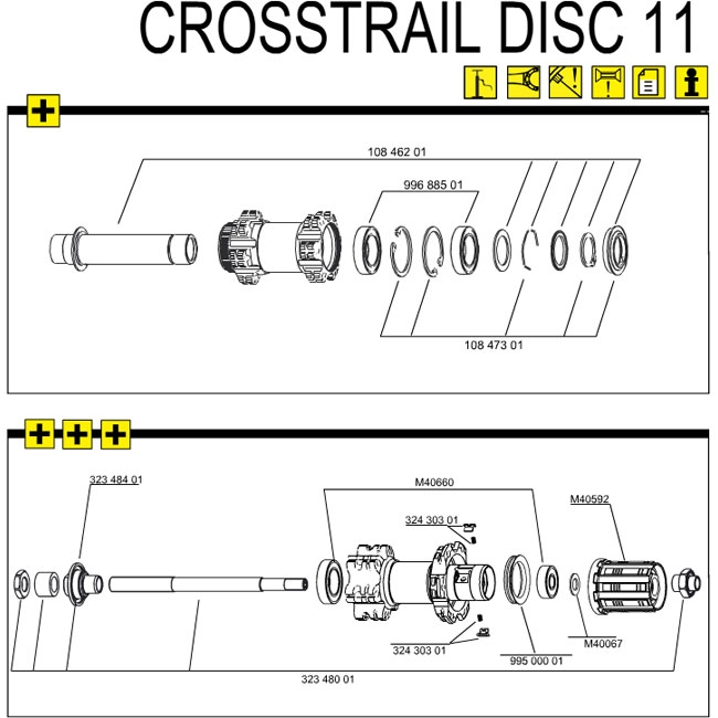 Mavic Crosstrail Disc Lagersatz FTS-L Hinterrad 3 Mavic Crosstrail Disc Lagersatz FTS-L Hinterrad