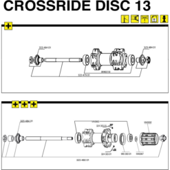 Mavic Crossride Disc Achsverschraubung QR9 Voderrad Ab Modell 2011