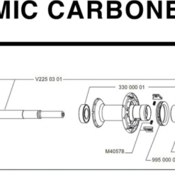 Mavic Cosmic Carbone SLS Achse Mit Verschraubungen Hinterrad