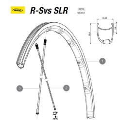 Mavic R-SYS SLR Speiche Carbon Hinterrad Links Clincher 282,7 Mm Nippel Schwarz Modell 2015