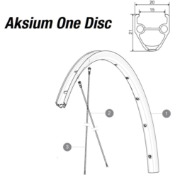 Mavic Aksium One Disc Ersatzspeiche Vorderrad 296 Mm Modell 2015
