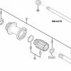 Shimano XTR FH-M988 Disc Hinterradnabe Ersatzteil | Achs + Konusmutter Nr 5