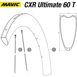 Mavic CXR Ultimate 60 T Ersatzspeiche Tubular Hinterrad Rechts 252 Mm