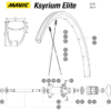 Mavic Ksyrium Elite Speiche Hinterrad Rechts 273,5 Mm Schwarz Nippel Rot Modell 2016-17