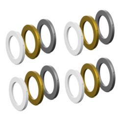 Magura MT Disc 4 Kolben Bremsssattel | Blenden-Kit Weiss - Gold - Silber