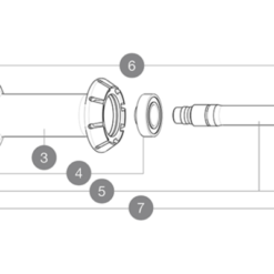Mavic Ersatzteil Fuer Road Vorderrad Nabe UB - Achskit QRM+ | Nr 5