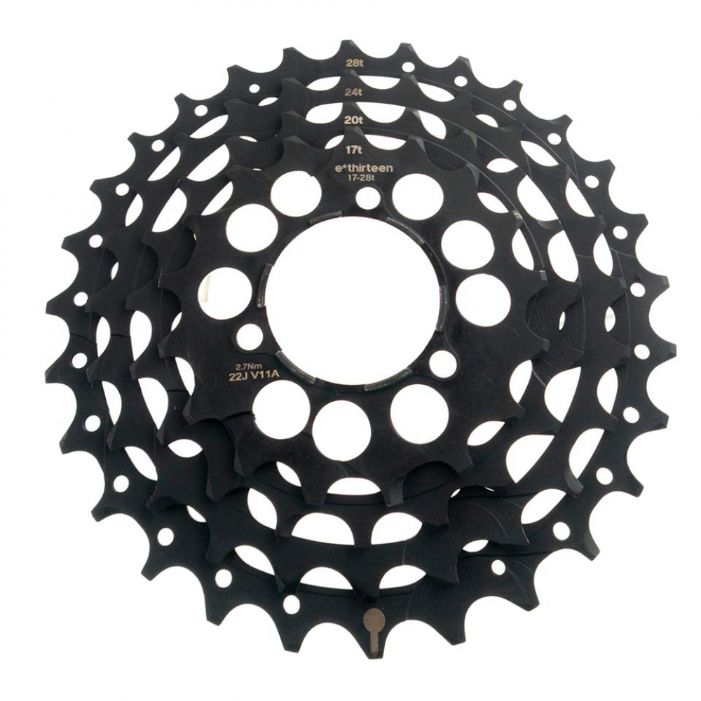 E*thirteen TRS Plus Gen1 Stahlritzelpaket XD 11+10 Fach 17-20-24-28 Zaehne 3 E*thirteen TRS Plus Gen1 Stahlritzelpaket XD 11+10 Fach 17-20-24-28 Zaehne