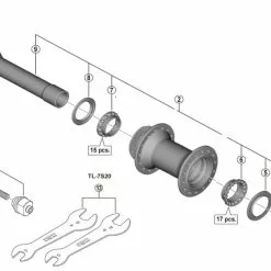 Shimano XTR HB-M9110-B Disc Vorderradnabe Ersatzteil | Hohlachse Boost Nr 9