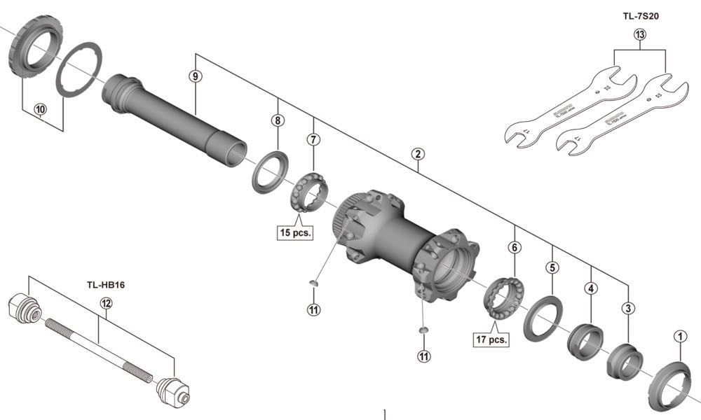 Shimano XTR HB-M9110-BS Disc Vorderradnabe Ersatzteil | Konusmutter Rechts Nr 4 4 Shimano XTR HB-M9110-BS Disc Vorderradnabe Ersatzteil | Konusmutter Rechts Nr 4 – Bild 2