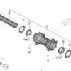 Shimano XTR HB-M9110-BS Disc Vorderradnabe Ersatzteil | Kugellager Links Komplett Nr 7 -SCHALTWERKE 54661 0 shimano ersatzteile HBM9110BS