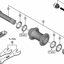 Shimano XTR HB-M9010 / HB-M9010-B Disc Vorderradnabe Ersatzteil | Staubkappe Rechts Nr 1