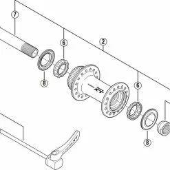 Shimano Deore XT HB-M8000 / HB-M775 / HB-M770 Disc Vorderradnabe Ersatzteil | Achsmuttereinheit Komplett Nr 3 -SCHALTWERKE 54807 2