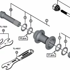 Shimano Deore XT HB-M8010 Disc Vorderradnabe Ersatzteil | Konusmutter Nr 5