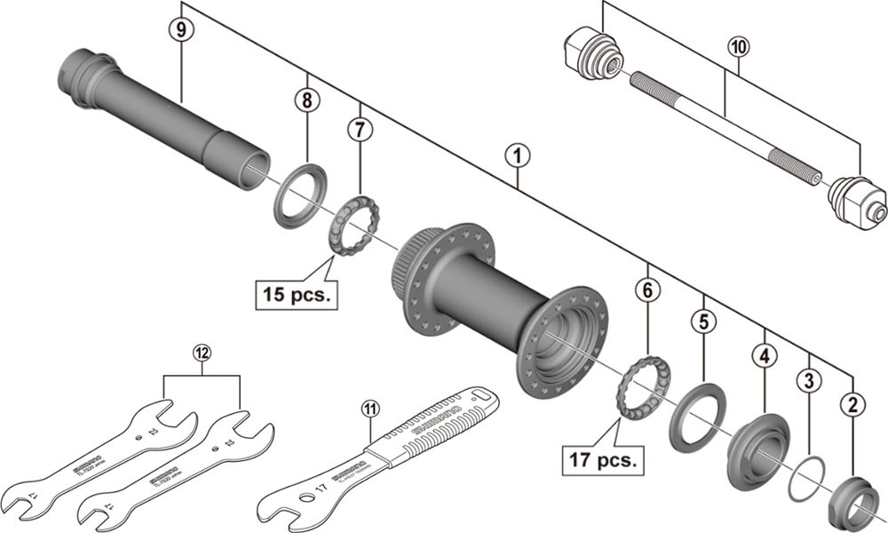 Shimano Deore XT HB-M8110 / HB-M8110-B Disc Vorderradnabe Ersatzteil | Dichtring Rechts Nr 5 3 Shimano Deore XT HB-M8110 / HB-M8110-B Disc Vorderradnabe Ersatzteil | Dichtring Rechts Nr 5