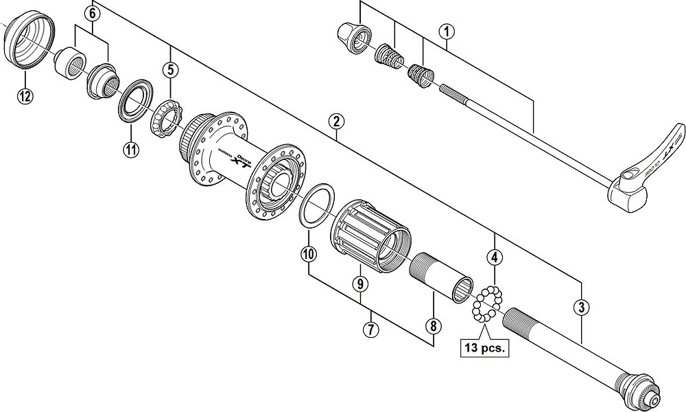 Shimano Deore XT FH-M775 Disc Hinterradnabe Ersatzteil | Staubkappe Links Nr 12 3 Shimano Deore XT FH-M775 Disc Hinterradnabe Ersatzteil | Staubkappe Links Nr 12