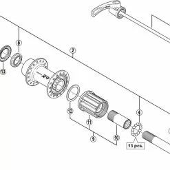 Shimano Deore XT FH-M770-S Hinterradnabe Ersatzteil | Freilaufkoerper Komplett Nr 9 -SCHALTWERKE 55080 1