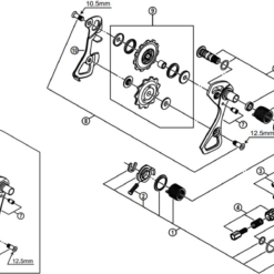 Shimano Ultegra RD-6700-A / RD-6700-A-G Schaltwerk Ersatzteil | Schaltzug-Klemmschraube + Platte Nr 5