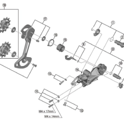 Shimano XTR RD-M9120 Schaltwerk Ersatzteil | Nase Fuer Schaltzug-Klemmschraube Nr 14