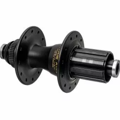 Chris King R45D Ceramic Hinterradnabe 12x142 Disc Centerlock 24 Loch Rotor HG11 Two Tone | Schwarz-gold