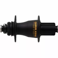 Chris King Boost Centerlock Hinterradnabe 12x148 Disc Centerlock 28 Loch Rotor Shimano HG11 Two Tone | Schwarz-gold