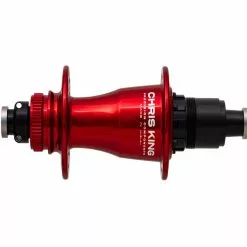 Chris King Boost Centerlock Hinterradnabe 12x148 Disc Centerlock 28 Loch Rotor Sram XD Red | Rot