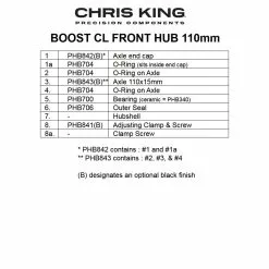 Chris King Boost Centerlock Ceramic Vorderradnabe 15x110 Disc Centerlock 32 Loch Black | Schwarz -SCHALTWERKE 57082 1