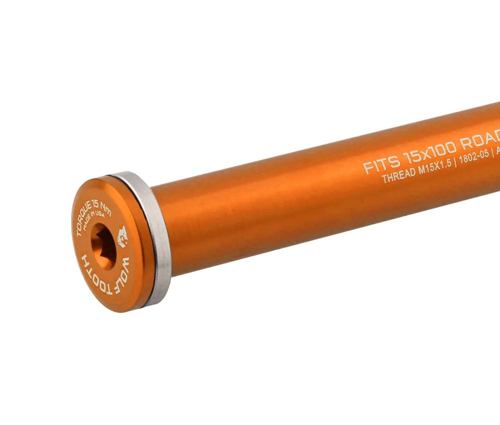 Wolf Tooth Steckachse Vorderrad - 15x100mm Laenge 125mm Gewinde M15x1,5mm Orange 4 Wolf Tooth Steckachse Vorderrad - 15x100mm Laenge 125mm Gewinde M15x1,5mm Orange – Bild 2