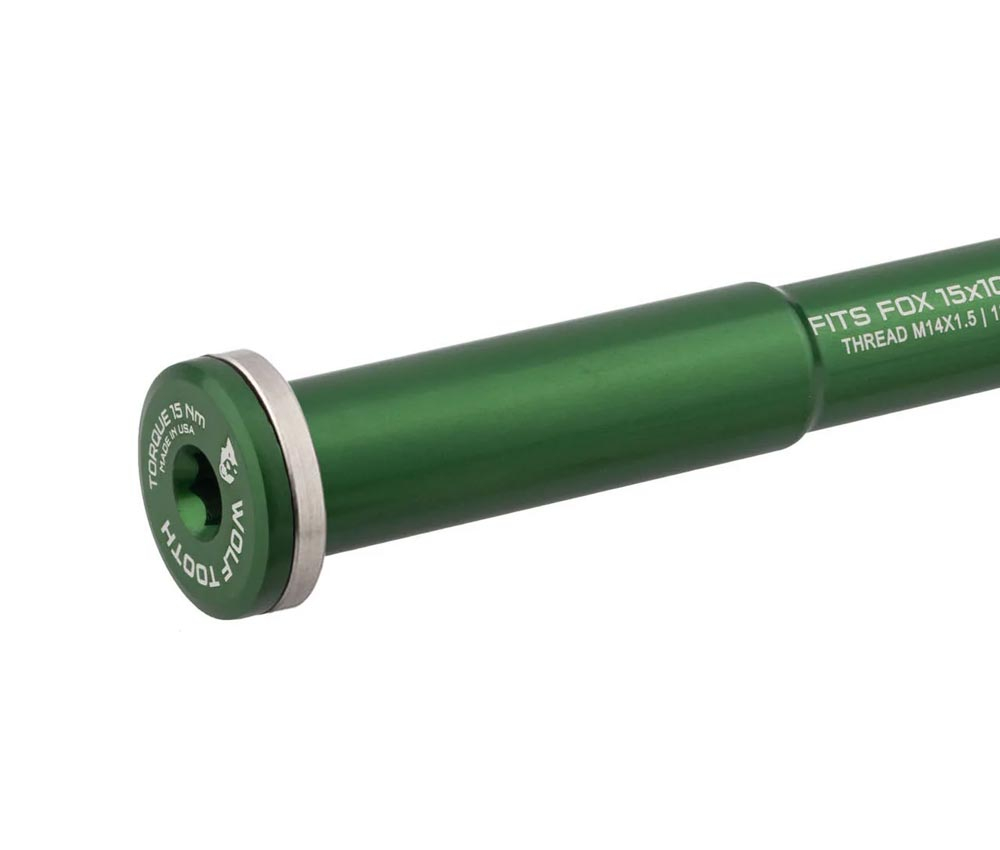Wolf Tooth Fox Steckachse Vorderrad - 15x100mm Laenge 145mm Gewinde M14x1,5mm Gruen 4 Wolf Tooth Fox Steckachse Vorderrad - 15x100mm Laenge 145mm Gewinde M14x1,5mm Gruen – Bild 2