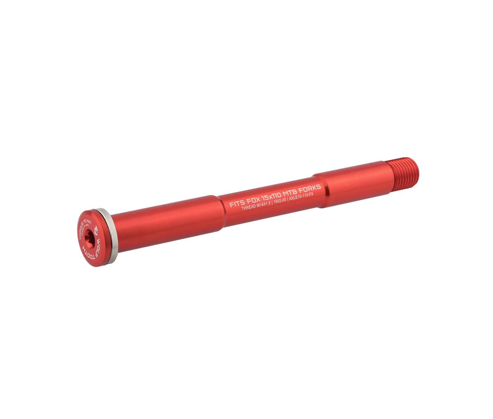 Wolf Tooth Fox Steckachse Vorderrad - 15x110mm Laenge 155mm Gewinde M14x1,5mm Rot 3 Wolf Tooth Fox Steckachse Vorderrad - 15x110mm Laenge 155mm Gewinde M14x1,5mm Rot