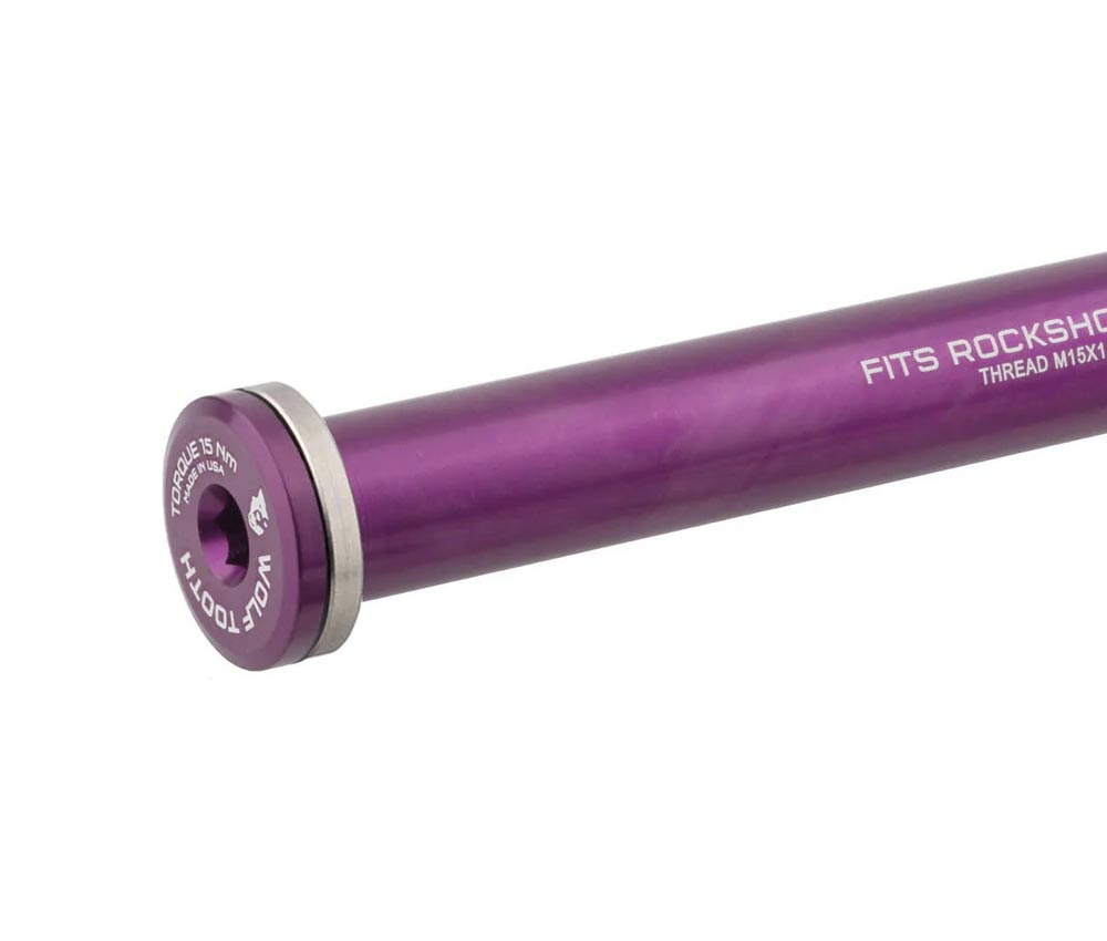 Wolf Tooth RockShox Steckachse Vorderrad - 15x110mm Laenge 158mm M15x1,5mm Violett 4 Wolf Tooth RockShox Steckachse Vorderrad - 15x110mm Laenge 158mm M15x1,5mm Violett – Bild 2