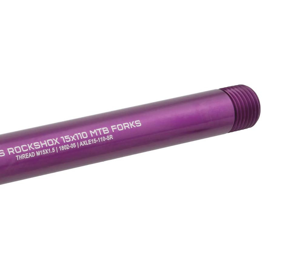 Wolf Tooth RockShox Steckachse Vorderrad - 15x110mm Laenge 158mm M15x1,5mm Violett 5 Wolf Tooth RockShox Steckachse Vorderrad - 15x110mm Laenge 158mm M15x1,5mm Violett – Bild 3
