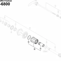 Shimano Ultegra FH-6800 Hinterradnabe Ersatzteil | Freilaufkoerper Komplett Nr 10 -SCHALTWERKE 58785 2